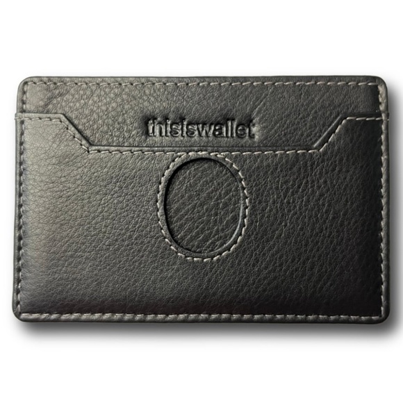 2 Card Minimalist Wallet for Men & Women Genuine Leather Ultra Thin Card Holder - Picture 3 of 4